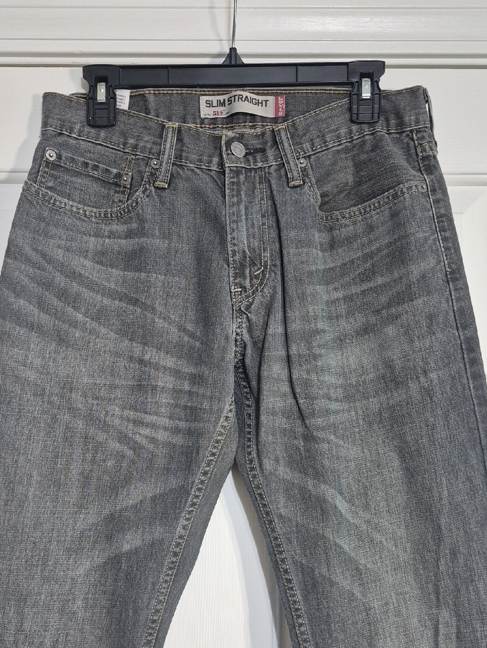 Levis Jeans 514 Slim Straight Mens 32 X 34 Gray